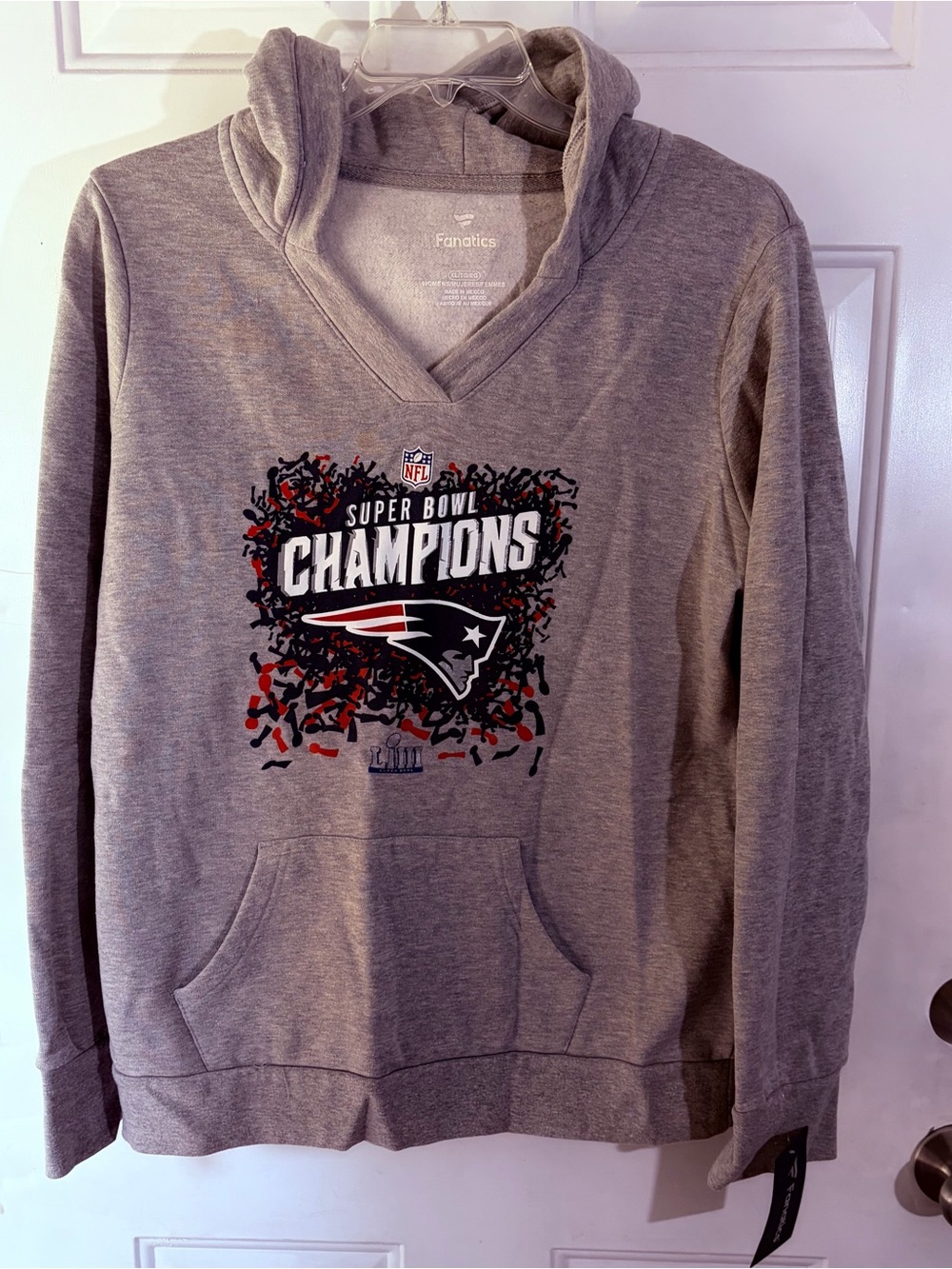 Fanatics New England Patriots Super Bowl LIII Champions Hoodie Women's XL NWT